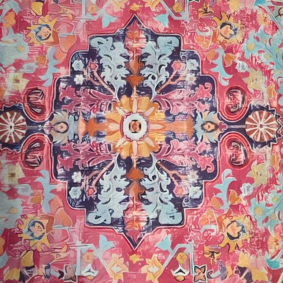 Pop of Pink! 2'x5' Boho Floral Runner – Non-Slip, Washable & Super Slim - Picture 4 of 9